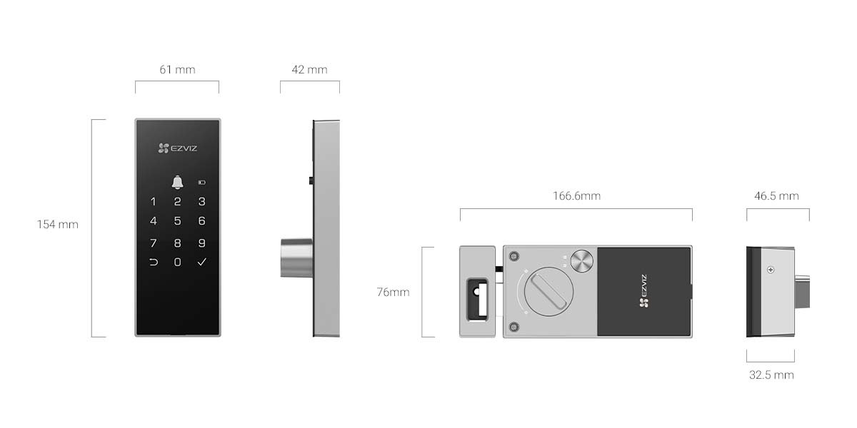 EZVIZ DL03 Smart Rim Lock - Image 5