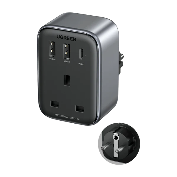 UGREEN Travel Plug Adapter with 4-IN-1 USB Charging Ports