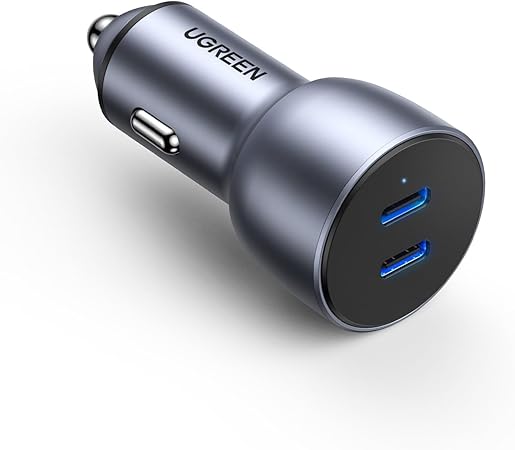 UGREEN Dual USB-C Car Charger PD 60W, Fast Charging Car