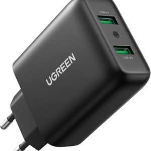 UGREEN USB Charger 36 W Quick Charge 3.0 Fast Charger 2 Port Charging Adapter