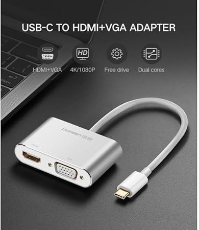 UGREEN 30843 Type-C to HDMI VGA Converter White (V28-ACBUGN30843)