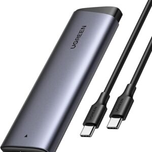 UGREEN M.2 NVMe SSD Enclosure 10Gbps USB 3.2 Gen 2 (10 Gbps) to NVME M-Key/(B+M) Key Solid State Drive External Enclosure