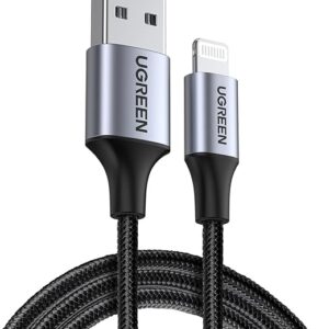 UGREEN iPhone Charger Cable 1M Nylon braided [MFi Certified] Lightning Cable