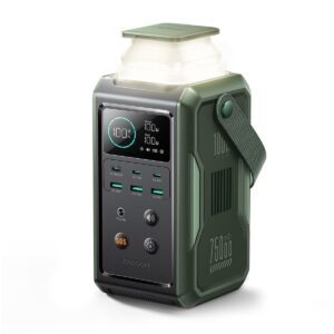 JR-PBF10 PD100W with night light large capacity mobile power 75000mAh-Green