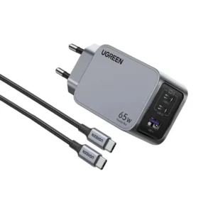 UGREEN Nexode 65W GaN USB C Wall Charger, 3-Port Compact Foldable Fast Charger Power