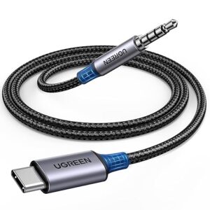 UGREEN Aux to USB C, Aux Cord for Car Type C to 3.5mm Audio Jack Cable