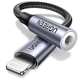 UGREEN Headphone Adapter for iPhone Lightning to 3.5mm Adapter Apple MFi Certified Lightning Aux Audio Jack Dongle