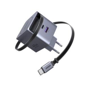 UGREEN 45W GaN USB-C Charger - 3-Port Fast Charging Adapter with Retractable USB-C Cable | X614 65822