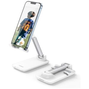 Ugreen foldable Phone Stand { Adjustable Height and Angle / non-slip silicone pad / white color / 44mm lifting height } 20434