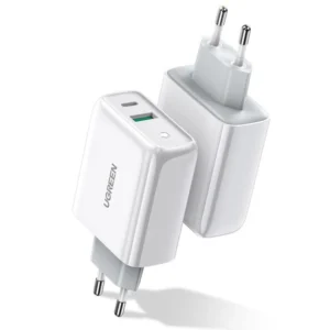 Ugreen Fast USB Type C / USB Wall Charger 36WQuick Charge 4.0 Power Delivery white (60468 CD170)