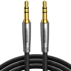 Ugreen 70880 0.5m 3.5mm Metal Connector Alu Case Braided Audio Cable Silver gray AV150 10070880