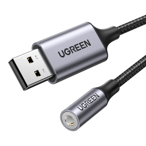 UGREEN USB to 3.5mm Audio Jack USB A Sound Card Adapter
