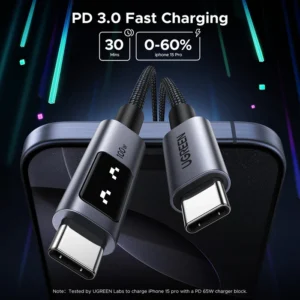UGREEN Uno USB-C to USB-C PD Fast Charging Cable 5A Max 2m